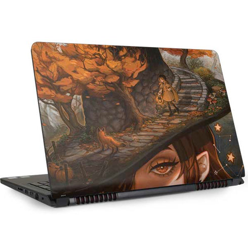 Halloween Pumpkin Witch with Fox by Ivy Dolamore Dell Inspiron Skin